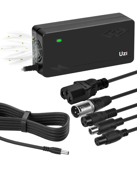 54.6V 3Amp Charger (Configured with 6 Adapter Outputs in Different Modes) for Fast and Safe Charging of 48V Lithium-ion Battery ，E-Bikes/Electric Scooter and Electric Bicycle