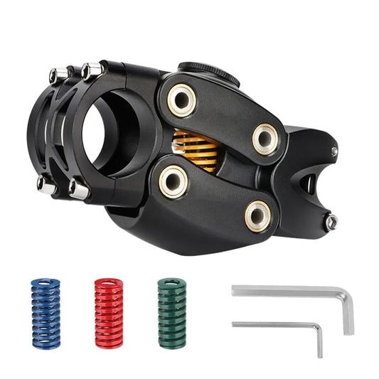 Mountain Bike Shock Spring Absorber Suspension Stem for Bicycles Shock-Absorbing Bicycle handleI Buffer for Road Gravel and E-Bikes 7 Degrees 90mm Dashpot stem Spring